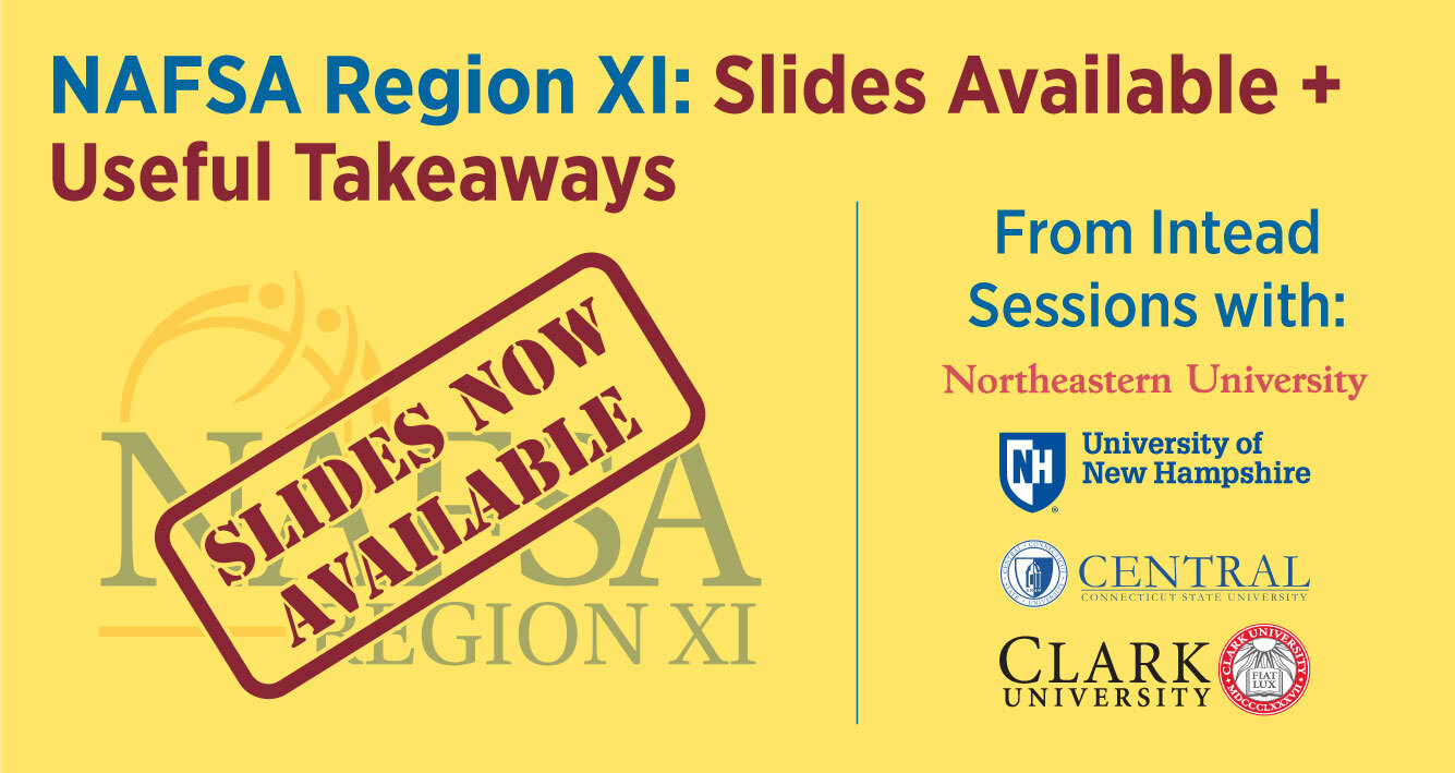 NAFSA Region XI Slides Available + Useful Takeaways