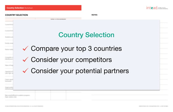 Country Selection Worksheet