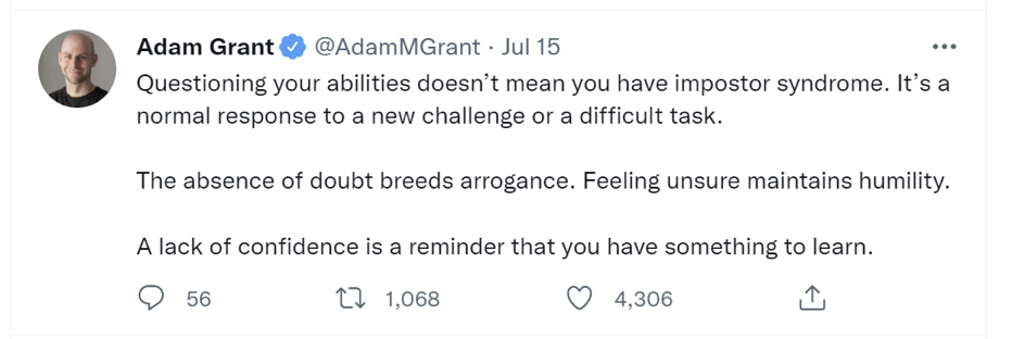 Adam Grant Tweet 1